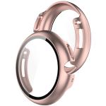 Carcasa cu protectie ecran din sticla securizata BizonMobile compatibila cu Google Pixel Watch 4, 45mm, Rose Gold 4 - lerato.ro