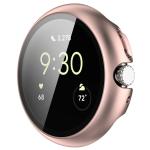 Carcasa cu protectie ecran din sticla securizata BizonMobile compatibila cu Google Pixel Watch 4, 45mm, Rose Gold 6 - lerato.ro