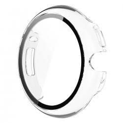 Carcasa cu protectie ecran din sticla securizata BizonMobile compatibila cu Google Pixel Watch 4, 41mm, Transparent