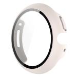 Carcasa cu protectie ecran din sticla securizata BizonMobile compatibila cu Google Pixel Watch 4, 41mm, Bej 2 - lerato.ro