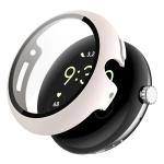 Carcasa cu protectie ecran din sticla securizata BizonMobile compatibila cu Google Pixel Watch 4, 41mm, Bej 6 - lerato.ro