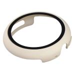 Carcasa cu protectie ecran din sticla securizata BizonMobile compatibila cu Google Pixel Watch 4, 41mm, Bej 7 - lerato.ro