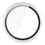 Carcasa cu protectie ecran din sticla securizata BizonMobile compatibila cu Google Pixel Watch 4, 41mm, Bej 8 - lerato.ro