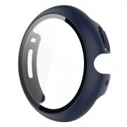 Carcasa cu protectie ecran din sticla securizata BizonMobile compatibila cu Google Pixel Watch 4, 41mm, Albastru