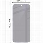 Folie sticla securizata Bizon Glass Mule Shadow Privacy compatibila cu Google Pixel 9a, Negru 3 - lerato.ro
