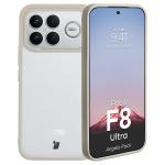 Kit protectie 2 in 1 BizonMobile, Carcasa Bizon Angelo si Folie sticla securizata Bizon Glass Edge, compatibil cu Xiaomi POCO F8 Ultra, Bej 4 - lerato.ro