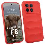 Carcasa Bizon Tur compatibila cu Xiaomi Poco F8 Pro, Rosu 3 - lerato.ro