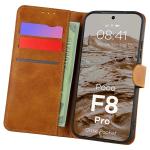 Husa flip cover Bizon Pocket compatibila cu Xiaomi Poco F8 Pro, Maro 3 - lerato.ro