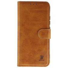 Huse si carcase Xiaomi Poco F8 Pro 5G, Husa flip cover Bizon Pocket compatibila cu Xiaomi Poco F8 Pro, Maro, lerato.ro