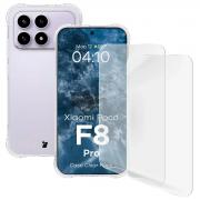 Kit protectie 3 in 1 BizonMobile Clear Pack, Carcasa Bizon Salpa si 2x Folie protectie Bizon Hydrogel, compatibil cu Xiaomi POCO F8 Pro, Transparent