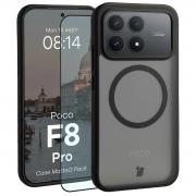 Kit protectie 2 in 1 BizonMobile, Carcasa Bizon MatteO si Folie sticla securizata Bizon Glass Edge, compatibil cu Xiaomi Poco F8 Pro, Negru