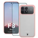 Kit protectie 2 in 1 BizonMobile, Carcasa Bizon Angelo si Folie sticla securizata Bizon Glass Edge, compatibil cu Xiaomi Poco F8 Pro, Roz 2 - lerato.ro