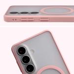 Carcasa Bizon MatteO cu MagSafe compatibila cu Samsung Galaxy S26, Roz 5 - lerato.ro