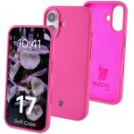 Carcasa Bizon Soft compatibila cu iPhone 17, Fucsia 3 - lerato.ro