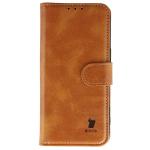 Husa flip cover Bizon Pocket compatibila cu iPhone 17, Maro 2 - lerato.ro