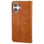 Husa flip cover Bizon Pocket compatibila cu iPhone 17, Maro 5 - lerato.ro