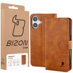 Husa flip cover Bizon Pocket compatibila cu iPhone 17, Maro 7 - lerato.ro
