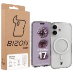 Carcasa Bizon CrystalO cu MagSafe compatibila cu iPhone 17, Transparent 8 - lerato.ro