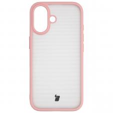 Carcasa Bizon Angelo compatibila cu iPhone 17, Transparent / Roz