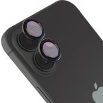Folie sticla camera foto Bizon Glass Snap Lens compatibila cu iPhone 17, Negru 2 - lerato.ro