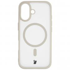 Carcasa Bizon MatteO cu MagSafe compatibila cu iPhone 17, Bej