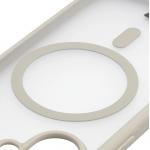 Carcasa Bizon MatteO cu MagSafe compatibila cu iPhone 17, Bej 4 - lerato.ro