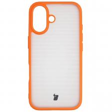 Carcasa Bizon Angelo compatibila cu iPhone 17, Transparent / Portocaliu