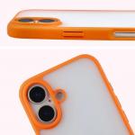 Carcasa Bizon Angelo compatibila cu iPhone 17, Transparent / Portocaliu 4 - lerato.ro