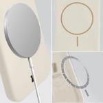 Carcasa Bizon Soft cu MagSafe compatibila cu iPhone 17, Bej 5 - lerato.ro