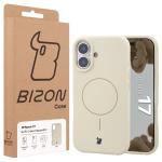 Carcasa Bizon Soft cu MagSafe compatibila cu iPhone 17, Bej 9 - lerato.ro