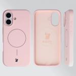 Carcasa Bizon Soft cu MagSafe compatibila cu iPhone 17, Roz 6 - lerato.ro