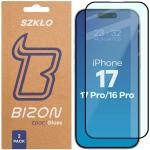 Set 2 folii sticla securizata Bizon Glass Edge Duo compatibile cu iPhone 17 Pro / 16 Pro, Negru 4 - lerato.ro