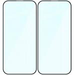 Set 2 folii sticla securizata Bizon Glass Edge Duo compatibile cu iPhone 17 Pro / 16 Pro, Negru 5 - lerato.ro