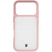 Carcasa Bizon Angelo compatibila cu iPhone 17 Pro, Transparent / Roz