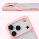 Carcasa Bizon Angelo compatibila cu iPhone 17 Pro, Transparent / Roz 4 - lerato.ro