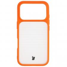 Huse si carcase iPhone 17 Pro, Carcasa Bizon Angelo compatibila cu iPhone 17 Pro, Transparent / Portocaliu, lerato.ro