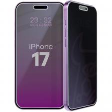Folie sticla securizata Bizon Glass Mule Shadow Privacy compatibila cu iPhone 17, Negru