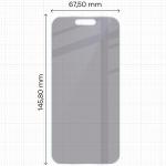 Folie sticla securizata Bizon Glass Mule Shadow Privacy compatibila cu iPhone 17, Negru 3 - lerato.ro