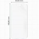 Folie protectie Bizon Film Sun compatibila cu iPhone 17, Transparent 3 - lerato.ro