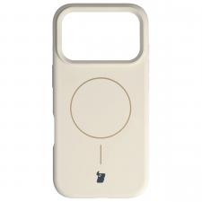 Huse si carcase iPhone 17 Pro, Carcasa Bizon Soft cu MagSafe compatibila cu iPhone 17 Pro, Bej, lerato.ro