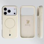 Carcasa Bizon Soft cu MagSafe compatibila cu iPhone 17 Pro, Bej 6 - lerato.ro