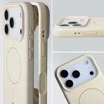 Carcasa Bizon Soft cu MagSafe compatibila cu iPhone 17 Pro, Bej 7 - lerato.ro