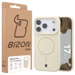 Carcasa Bizon Soft cu MagSafe compatibila cu iPhone 17 Pro, Bej 9 - lerato.ro