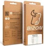 Kit protectie 2 in 1 BizonMobile, Carcasa Bizon Angelo si Folie sticla securizata Bizon Glass Edge, compatibil cu iPhone 17 Pro, Bej 10 - lerato.ro