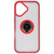 Carcasa Bizon Hybrid Ring compatibila cu iPhone 17, Rosu