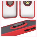 Carcasa Bizon Hybrid Ring compatibila cu iPhone 17, Rosu 5 - lerato.ro