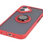 Carcasa Bizon Hybrid Ring compatibila cu iPhone 17, Rosu 6 - lerato.ro