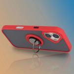 Carcasa Bizon Hybrid Ring compatibila cu iPhone 17, Rosu 7 - lerato.ro