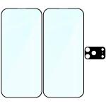 Set protectie 3in1 Bizon Glass Edge Pack, 2 folii sticla ecran + 1 folie sticla camera foto, compatibil cu iPhone 17 Pro, Transparent 7 - lerato.ro