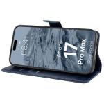 Husa flip cover Bizon Pocket compatibila cu iPhone 17 Pro Max, Navy Blue 6 - lerato.ro
